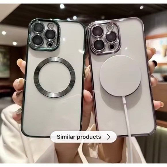 iPhone 16 Pro Max Clear Protective Case Gold Metallic Trim NEW - Picture 9 of 9